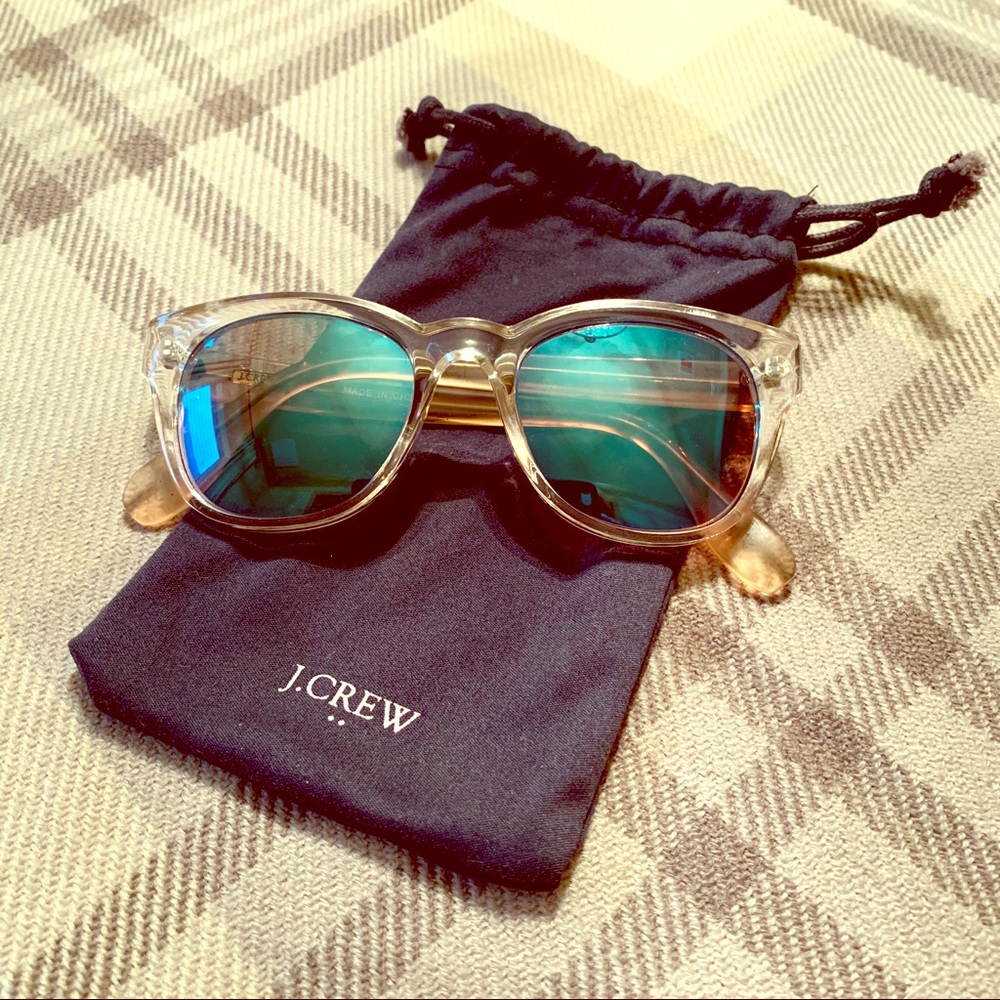 J.Crew Merchantile Shades with Blue Lenses
